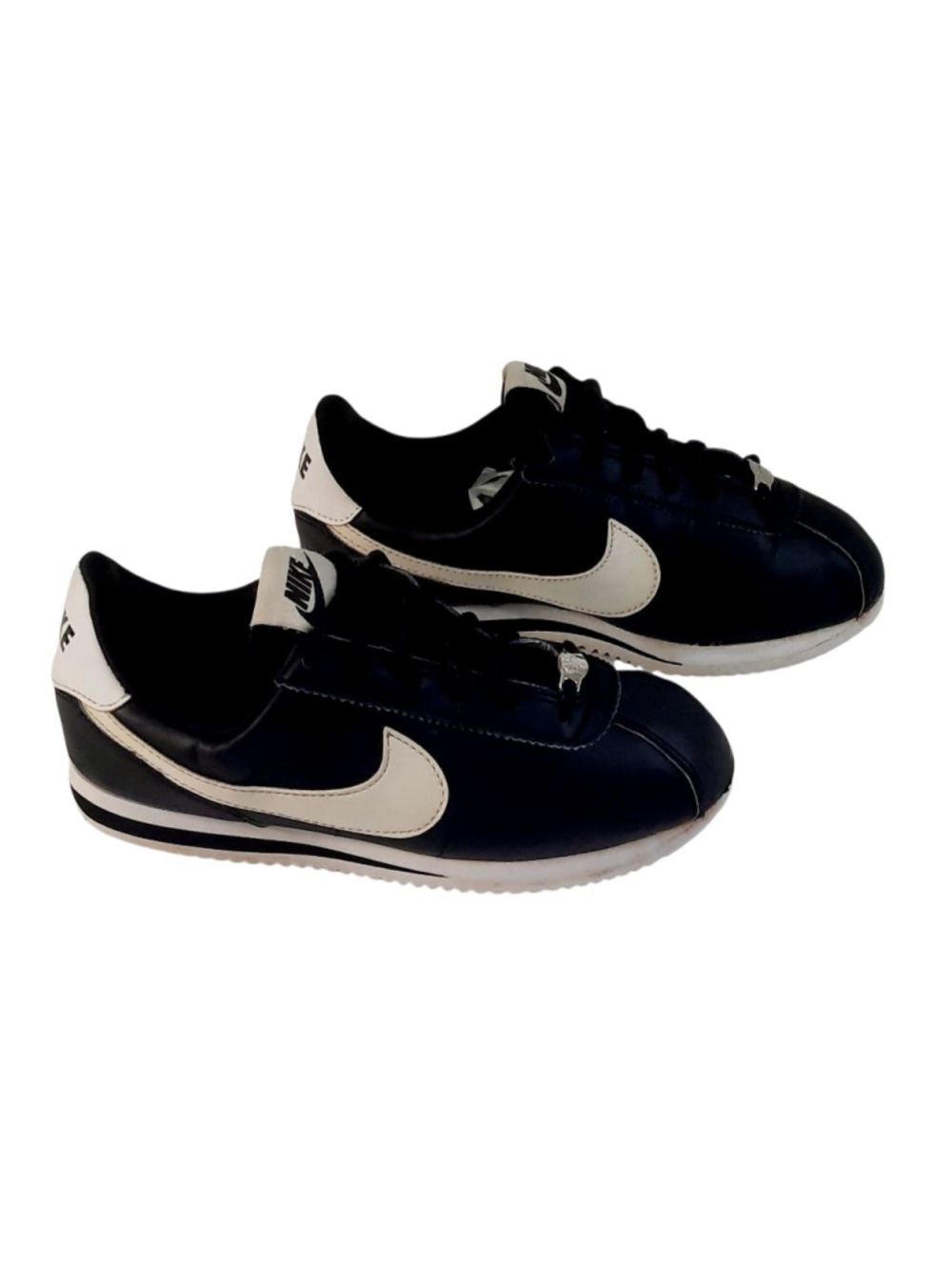 Nike cortez 904764-001 unisex big kids black/ white color size 5Y/ Womens 6.5